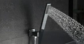 Pannello doccia da incasso EYN PT04042 in ottone con LED, getti multipli e più finiture — Senza uscita inferiore — 30 cm