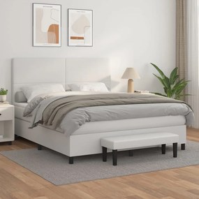 Giroletto A Molle Con Materasso Bianco 160x200 Cm İn Similpelle /
