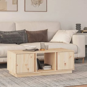 Tavolino Da Salotto 110x50x40 Cm İn Legno Massello Di Pino /