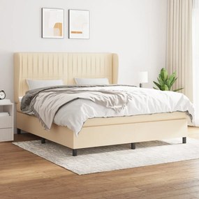 Giroletto A Molle Con Materasso Crema 160x200 Cm İn Tessuto /