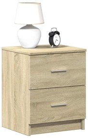 Comodino Con 2 Cassetti Rovere Sonoma 40x36x50 Cm /