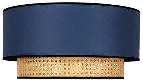 Duolla - Plafoniera BOHO 1xE27/15W/230V diametro 45 cm blu/rattan