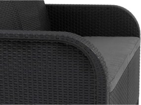 Salotto Da Esterno In Resina Con Tavolino Contenitore Rosalie Keter Graphite