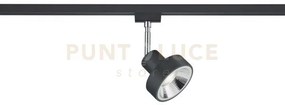 Duoline leon spot orientabile metallo nero l. 11cm 1 luce attacco g...