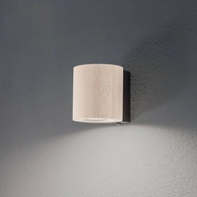 TK Lighting Applique Eve, faggio, legno, Ø 8 cm, GU10