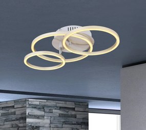 Plafoniera LED Kendy argento IP20 bianco caldo GLOBO