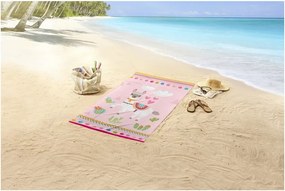 Telo mare stampato , 75 x 150 cm Lama - Good Morning