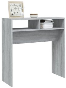 Tavolino consolle grigio sonoma 78x30x80 cm legno multistrato