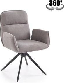 Sedia K574 girevole in tessuto grigio chiaro – 60x60x88 cm