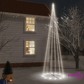 vidaXL Albero di Natale a Cono Bianco Freddo 1134 LED 230x800 cm