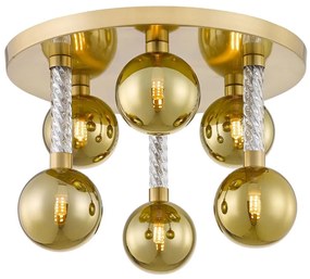 Zuma Line C0583-06D-2GHF - Lampadario a plafone MIDA 6xG9/6W/230V ottone