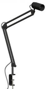 JUST LIGHT. 14773-18 - Lampada da tavolo con morsetto TURN ME 1xE27/60W/230V nero