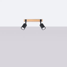 Sollux SL.1344 - Faretto FAGER 2xGU10/10W/230V nero