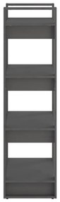 Libreria/divisorio grigio 60x35x125 cm legno massello