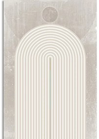Stampa su tela – Arcobaleno beige moderno Mid-Century