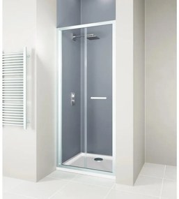 Porta doccia pieghevole Verve L 75 x H 190cm, Sp. 6 mm in vetro profilo cromo