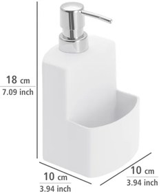 WENKO 3620115100 - Dispenser per sapone FESTIVAL 10x18 cm bianco