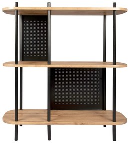 Scaffale in acciaio nero Sole, 80 x 83,5 cm - Leitmotiv