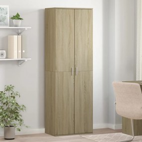 Credenza rovere sonoma 60x35x180 cm in legno multistrato