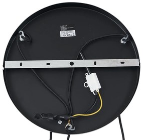 Lampada a sospensione retrò nera con 3 luci color tortora - Felt