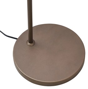 Lampada da terra Art Déco bronzo scuro con vetro ambrato - Sandra