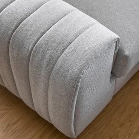 Divano angolare grigio chiaro allungabile/con contenitore (con penisola a destra/a U) Louis – ELTAP