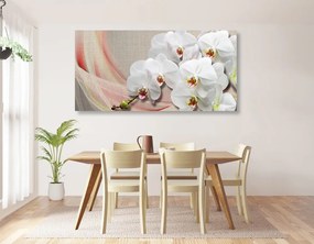 Quadro su tela – Orchidea bianca su tela