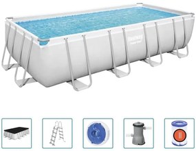 Power Steel Set Piscina Rettangolare 488x244x122 cm - Bestway