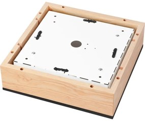 Plafoniera NATURAL SQUARE 2xE27/15W/230V 31x31 cm pino/nero