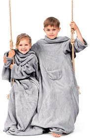 Coperta TV per bambini grigia con maniche Lazykids Lazy Kids - DecoKing