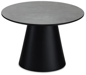 Tavolino in grigio scuro e nero con piano in marmo ø 60 cm Tango - Furnhouse