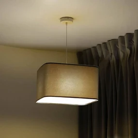 Maco Design Lampada a sospensione Kwadro, grigio, 40 x 40 cm, tessuto velour