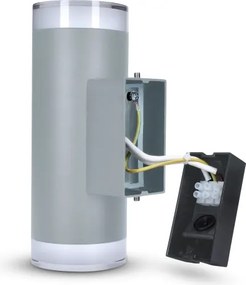 Brilagi - Applique da esterno LED RGBW MATERA 2xGU10/6W/230V grigio IP54