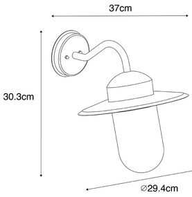 Lampada da parete esterna rustica oro anticato IP44 - Kansas