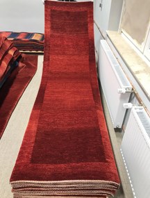 Loribaft Tappeto persiano 300x80 Rosso (Iran) Annodato A Mano