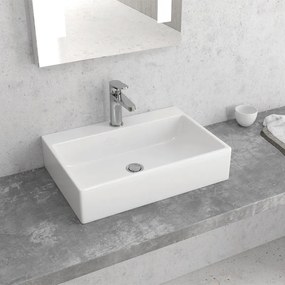 Lavabo D'Appoggio 51,5x36 Cm Karag Bianco Lucido