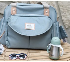 Beaba - Tazza termoisolante con cannuccia 250 ml verde