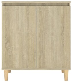 Credenza con gambe legno massello sonoma 60x35x70cm multistrato