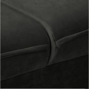 Divano grigio scuro con rivestimento in velluto 138 cm Juli – Ropez