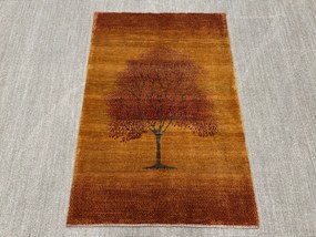 Loribaft Tappeto 100 x 150 Giallo (Iran) Annodato A Mano