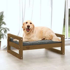 Cuccia per cani miele 75,5x55,5x28cm in legno massello di pino