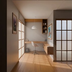 Brilagi - Lampada a sospensione con cavo WABI SABI 1xE27/40W/230V Ø 35 cm bianco