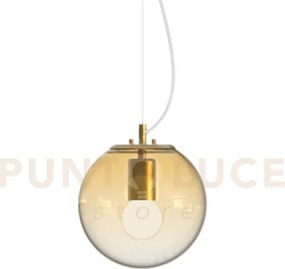 Mapa clear lampadario sospeso in vetro ambra sfumato d.20cm 1 luce...