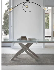 Plafoniera design Betty 3 x E27 cromo 83 cm x 39 cm