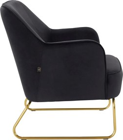 Poltrona in velluto nero Joshua - Støraa