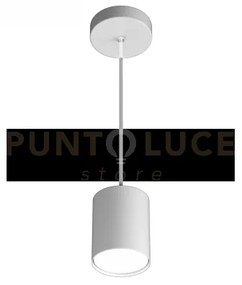 Shape sospensione tubo h.10 1 luce bianco 1143-s10-bi