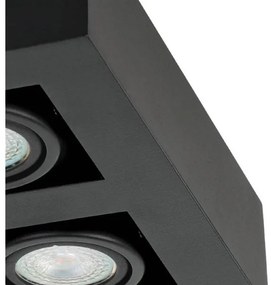 Eglo 31065 - Faretto LED MENDOZA 4xLED/4,7W/230V 3000K nero