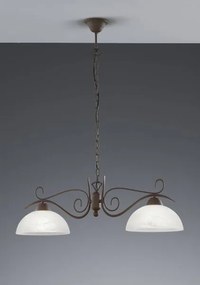 Lampadario sospeso bilanciere country 2 luci antichizzato r3432-24