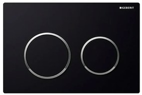 Geberit placca di comando Sigma 20 doppio tasto nero/cromo lucido