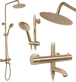 Set doccia con termostato REA Lungo Gold Brush